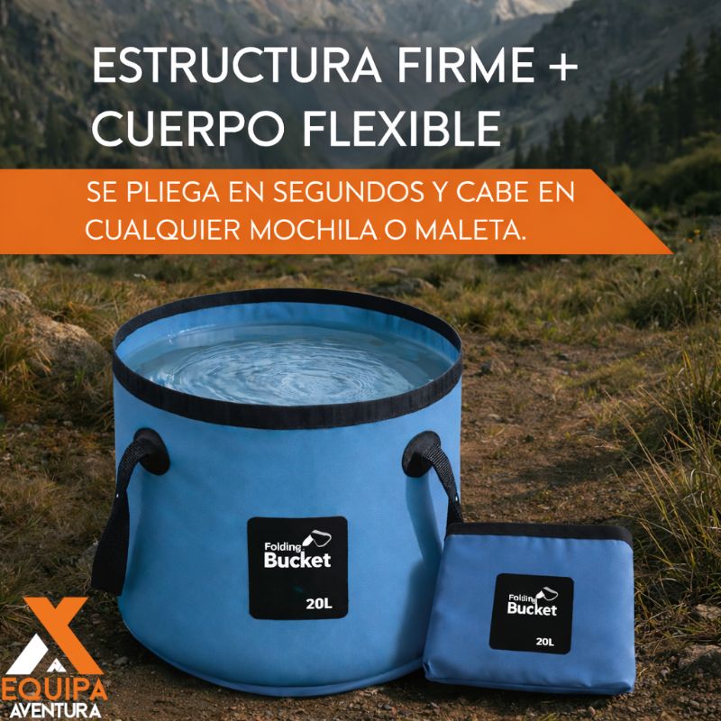 Tobo plegable de 20 L / 5 galones