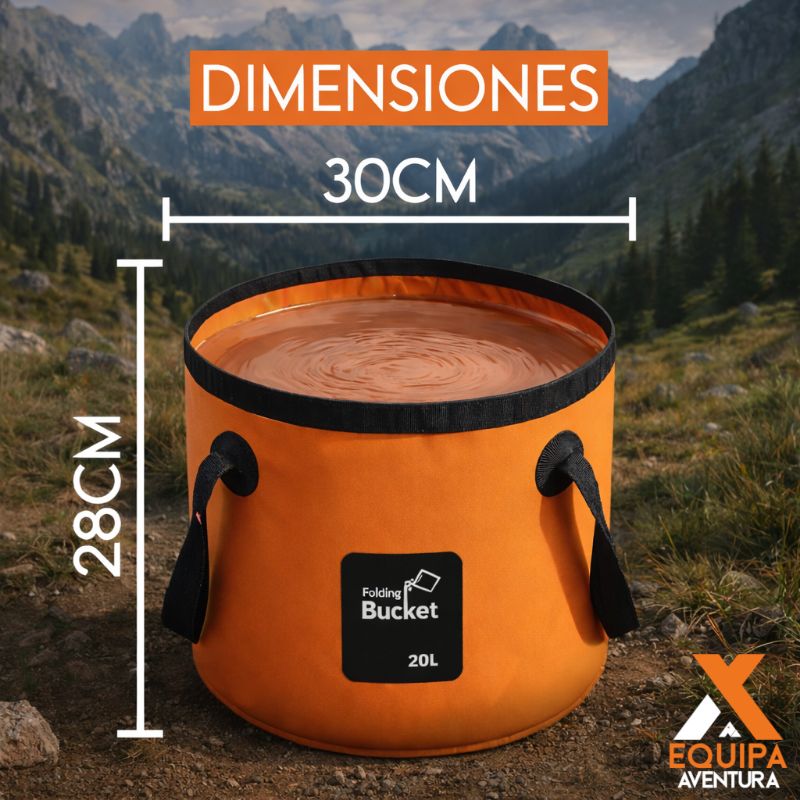 Tobo plegable de 20 L / 5 galones