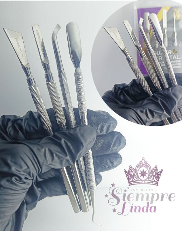 ESTUCHE DE QUIROPEDIA PROFESIONAL #1 X4 EMPUJADORES SUPER CRISTAL