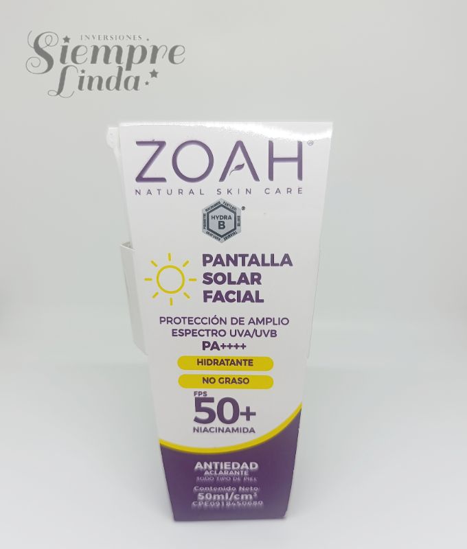 PANTALLA SOLAR ZOAH 50ML