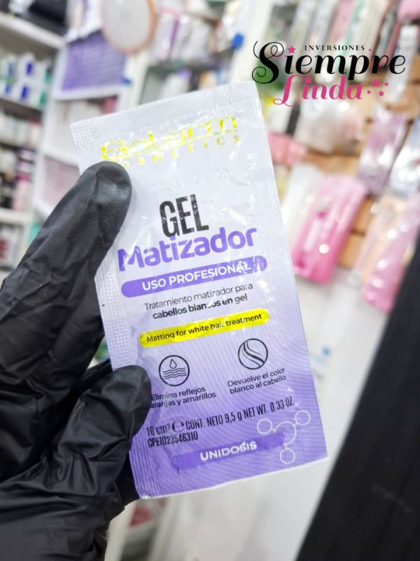 SACHET GEL MATIZADOR CAB. BLANCO SALERM 10ML