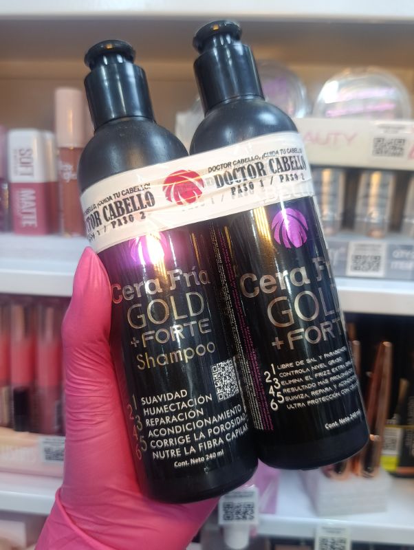 ALISADO CERA FRIA GOLD+FORTE 240ML DOCTOR CABELLO (PASO 1 Y PASO 2)