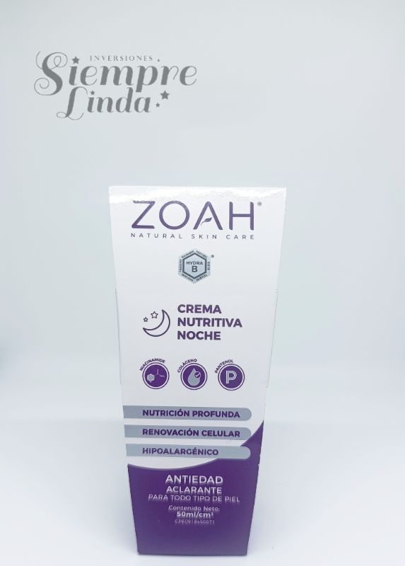CREMA NUTRITIVA NOCHE ZOAH 50ML