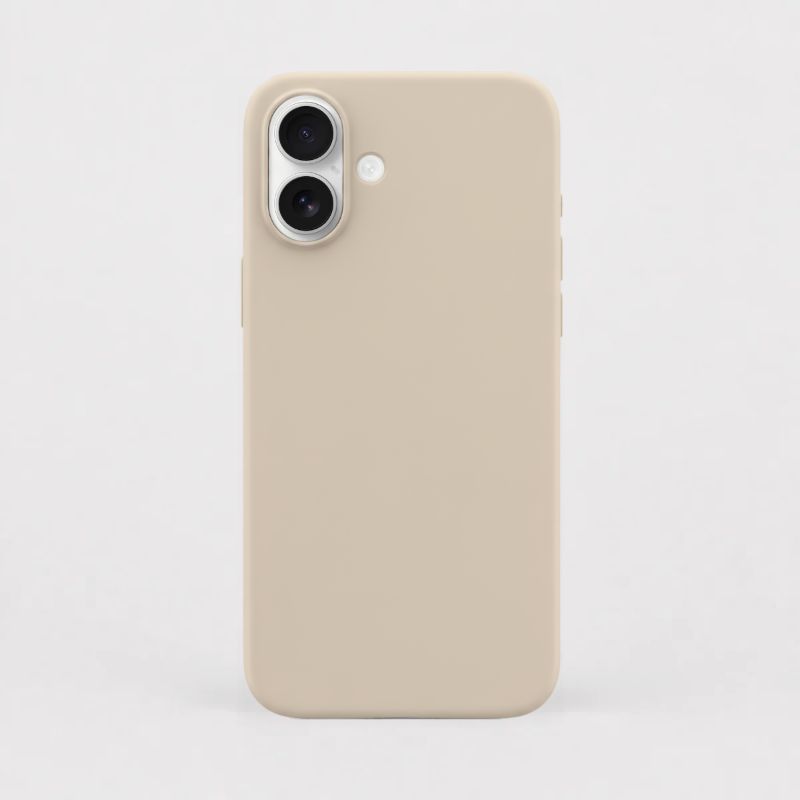 FORRO DE SILICONA | BEIGE | IPHONE 16 PLUS