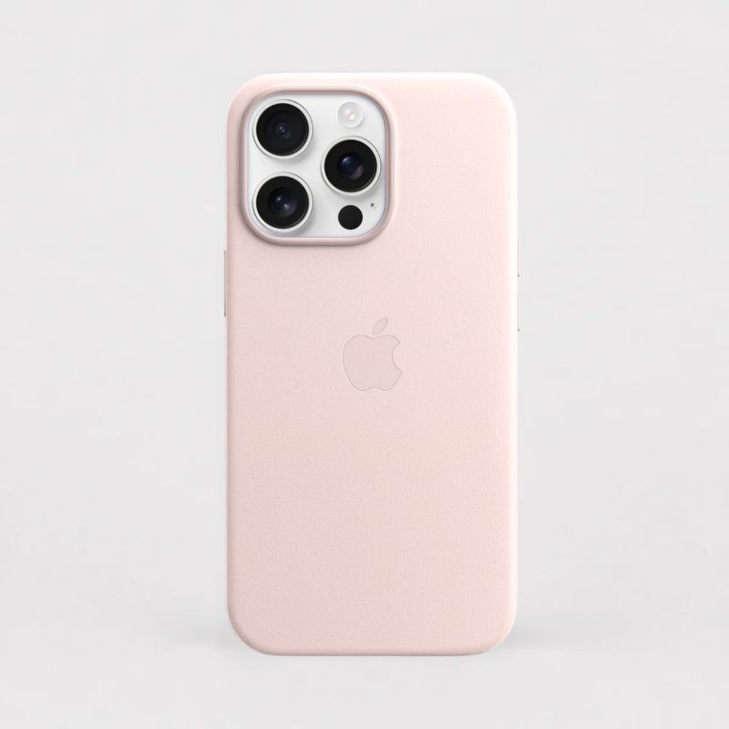 FORRO DE PIEL SINTETICA | ROSA TIZA | IPHONE 13 PRO MAX