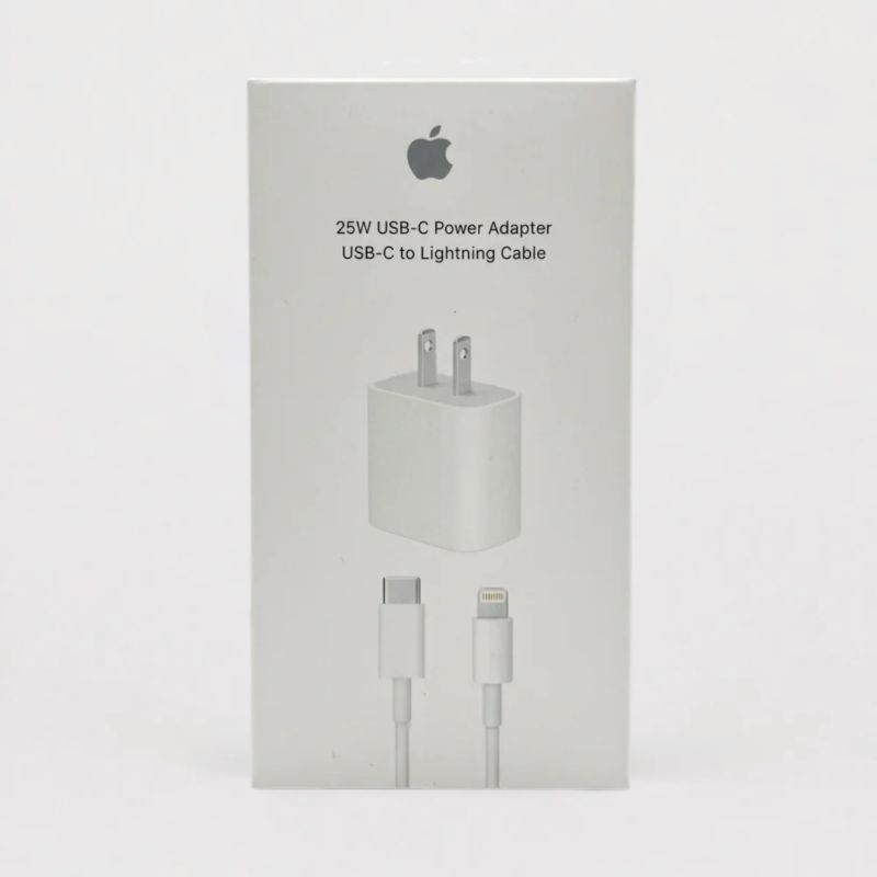 COMBO CARGADOR APPLE 25W | CABLE USB-C A LIGHTNING