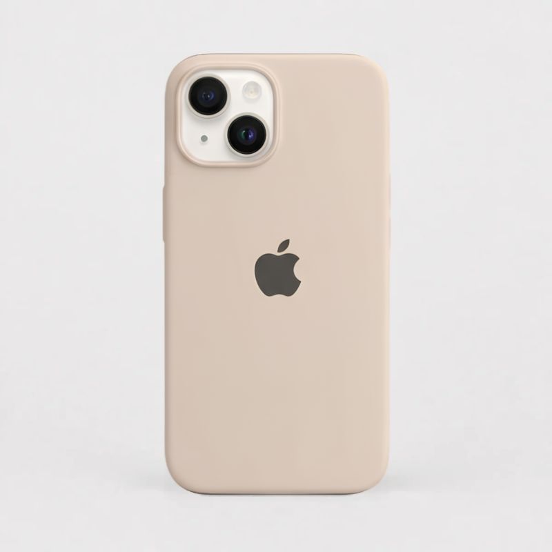 FORRO DE SILICONA APPLE | BEIGE | IPHONE 15 PLUS