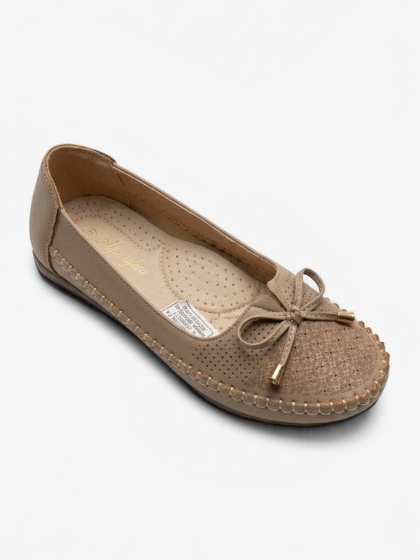 mocasín para dama con lazo
