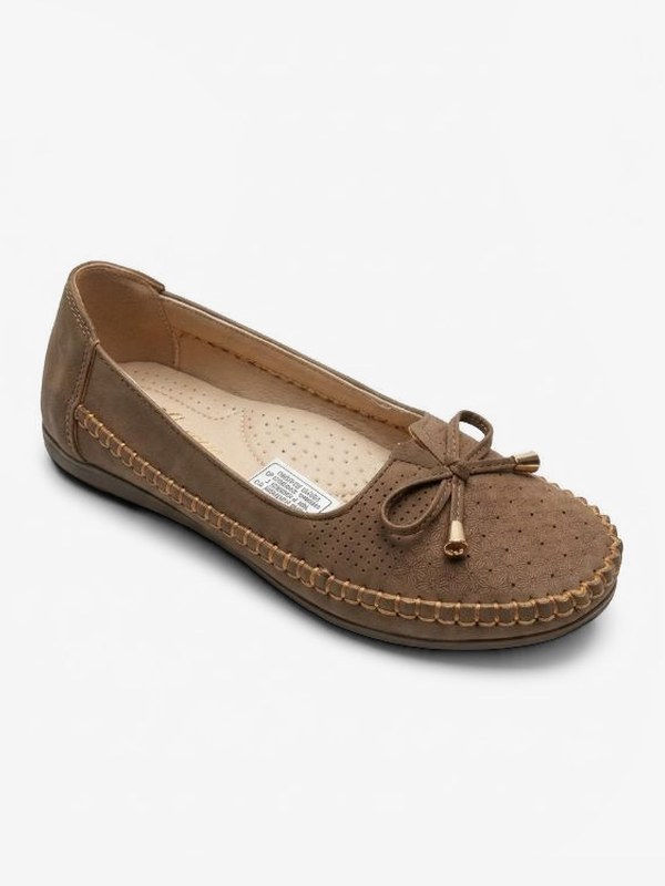 mocasín para dama con lazo