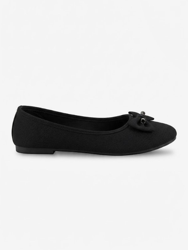 baletas negras de moño