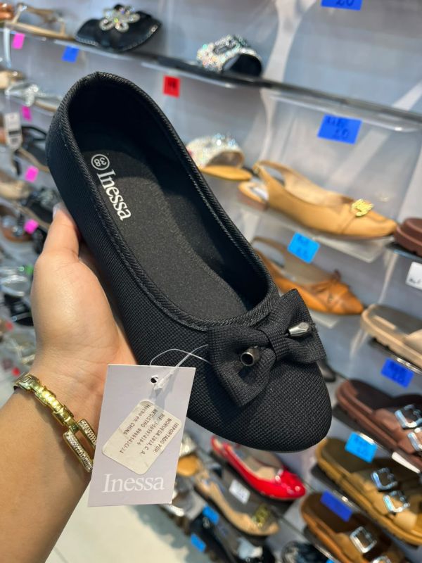 baletas negras de moño