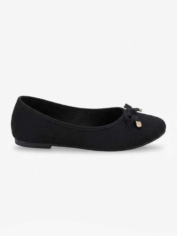 baletas negras de lazo
