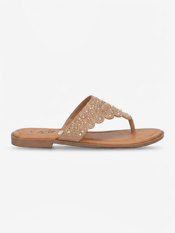 Sandalias de dedo con pedreria