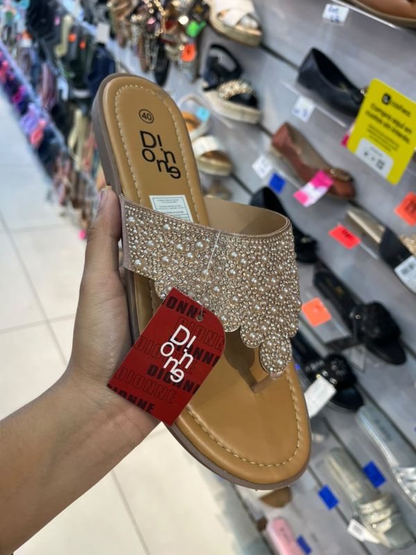 Sandalias de dedo con pedreria