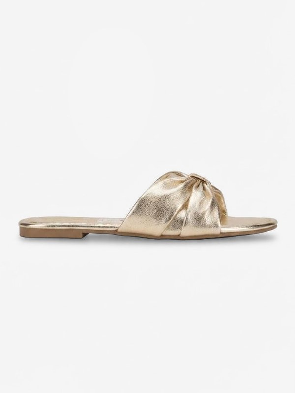 sandalias con diseño de moño