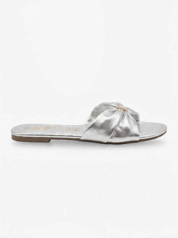 sandalias con diseño de moño