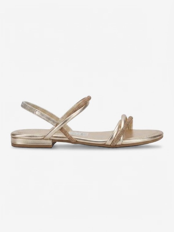 sandalias planas de tiras