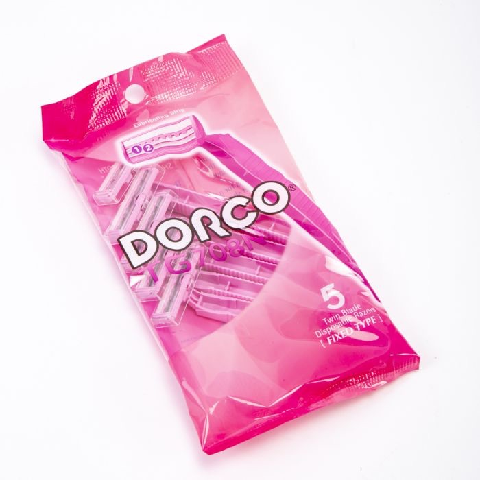 Afeitadora Dorco Rosada x5