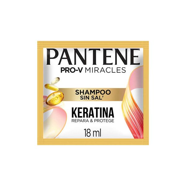 Shampoo Pantene Keratina x12 sobre