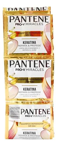 Shampoo Pantene Keratina x12 sobre