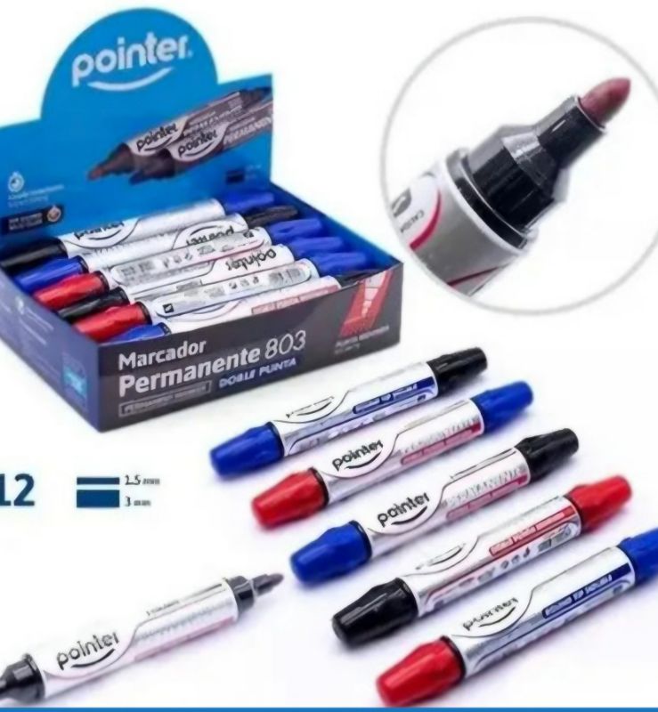 Marcador doble punta pointer x12