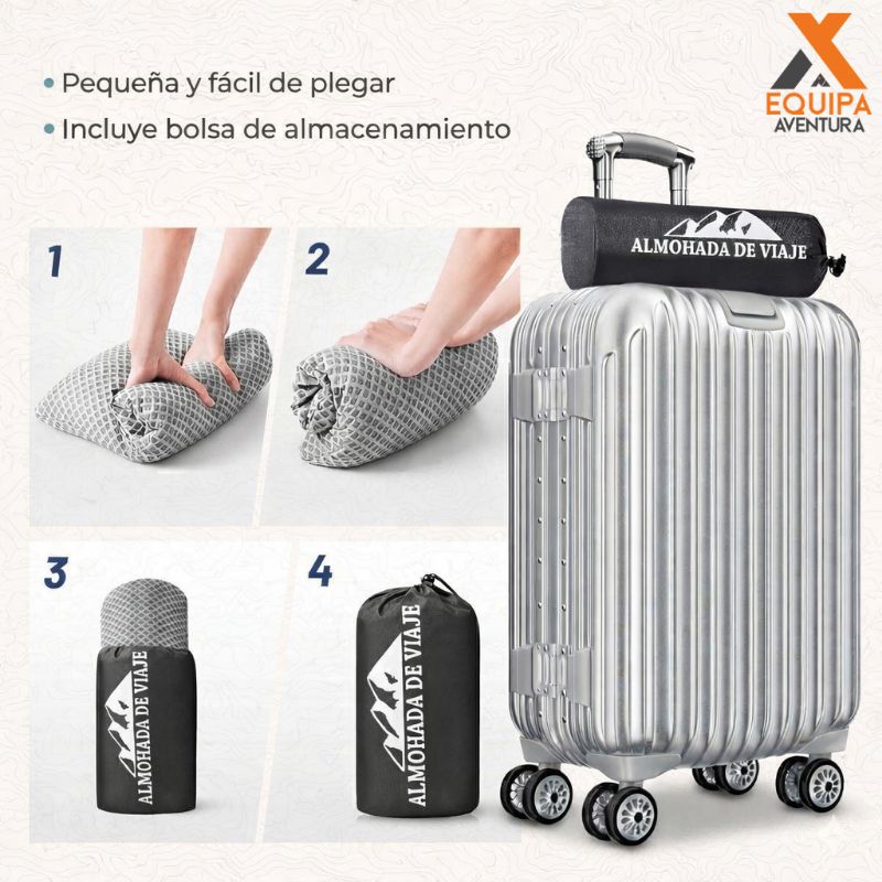 Almohada de viaje de espuma viscoelástica