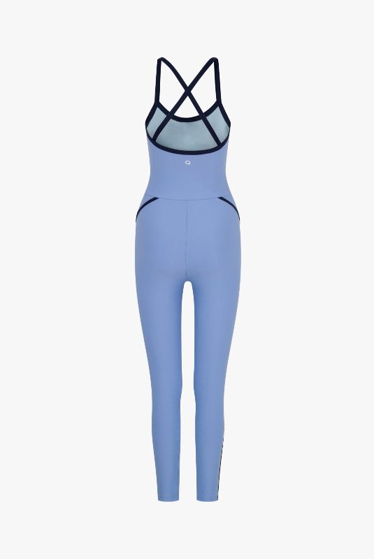 GLASED BLUE CONTOUR JUMPSUIT