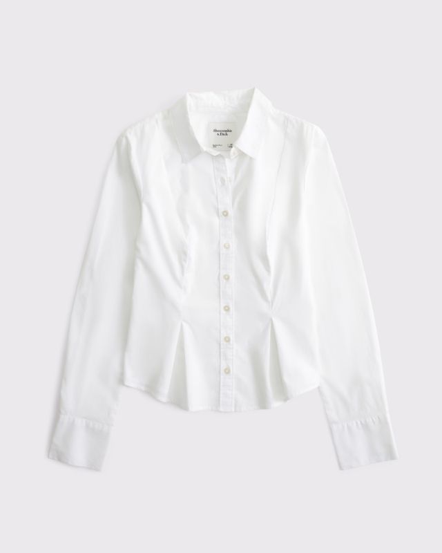 Camisa de poplín ajustada